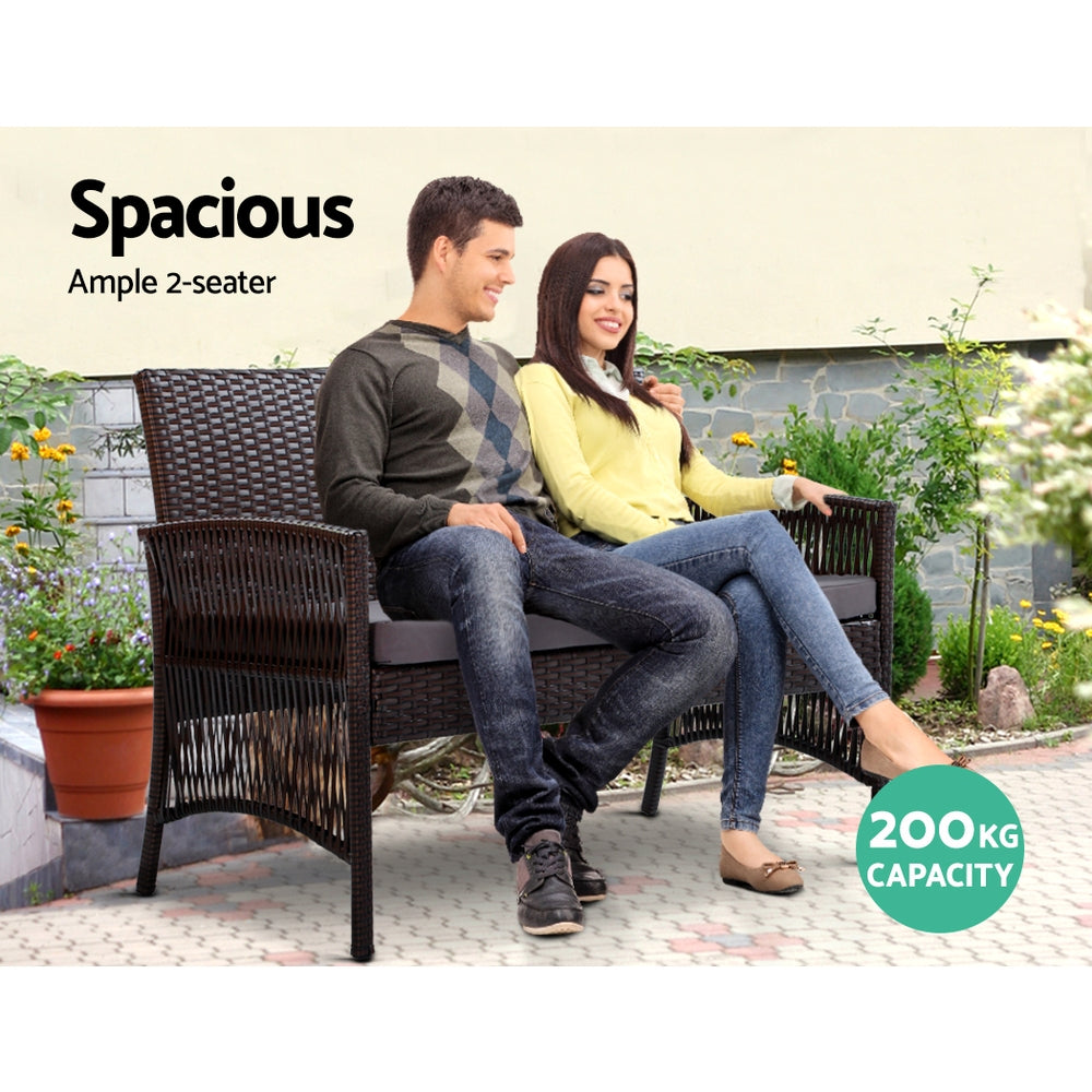 NNEDSZ Furniture Set Wicker Cushion 4pc Black