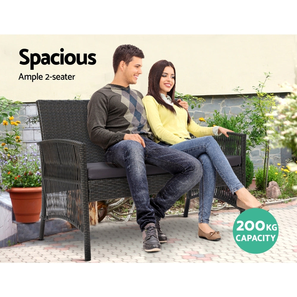 NNEDSZ Furniture Set Wicker Cushion 4pc Dark Grey